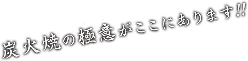 炭火焼の極意がここにあります!!